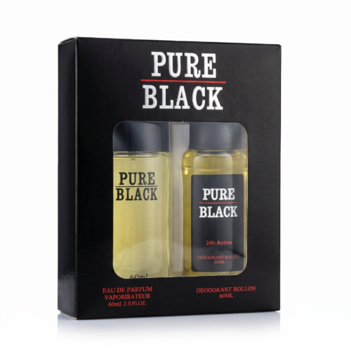 Pure Black Luxury Perfume for Men 2 in 1